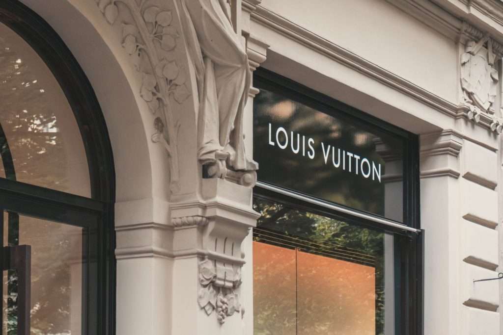Looking at the outside of a Louis Vuitton store