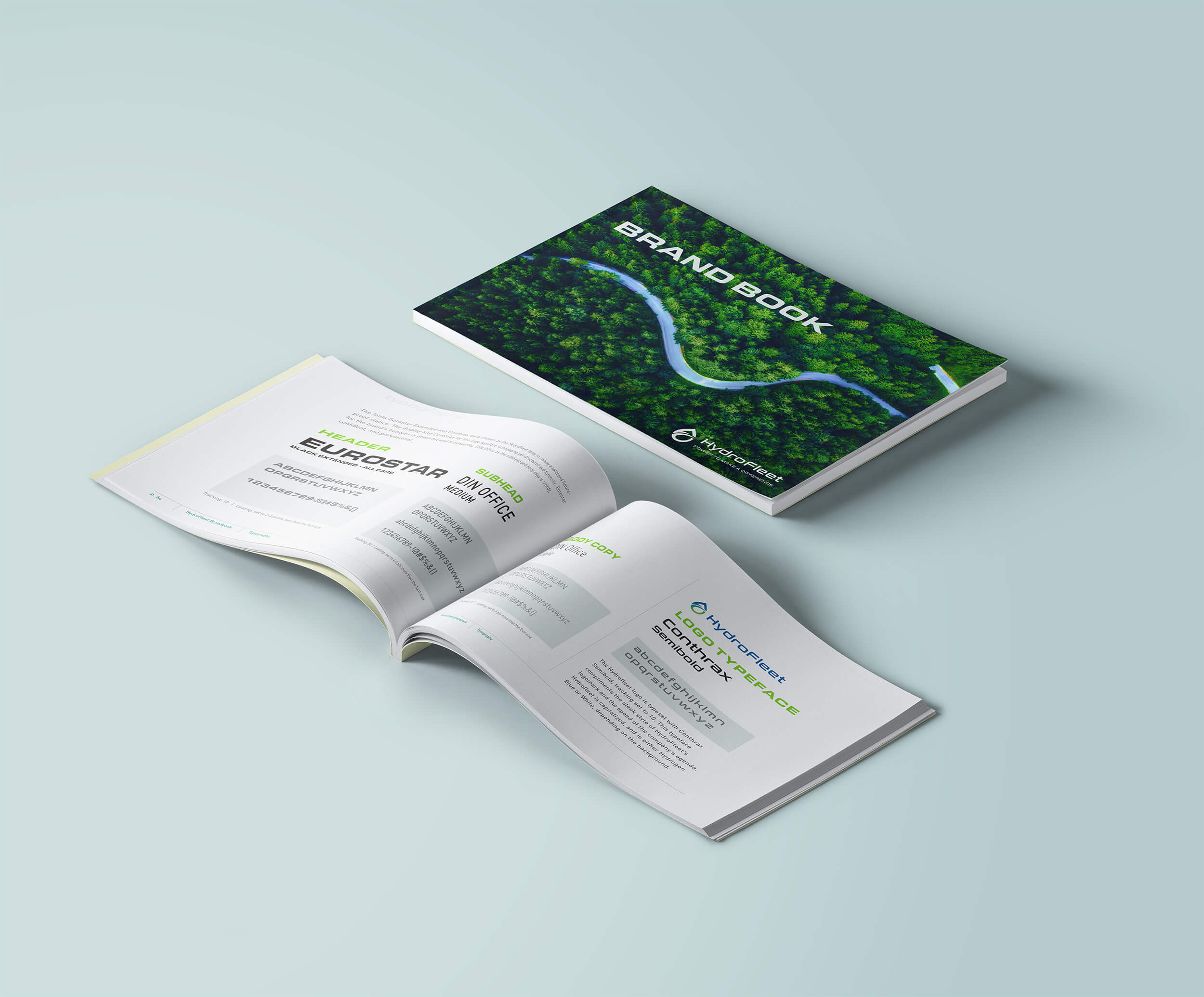 HydroFleet brand book mockup