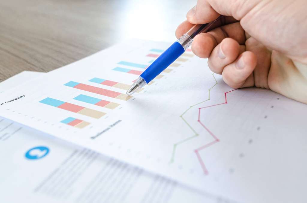 a person looking at keyword analytics