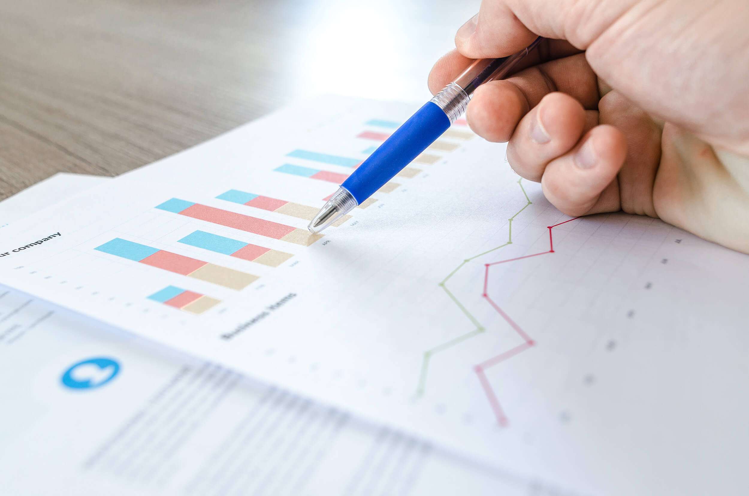 a person looking at keyword analytics
