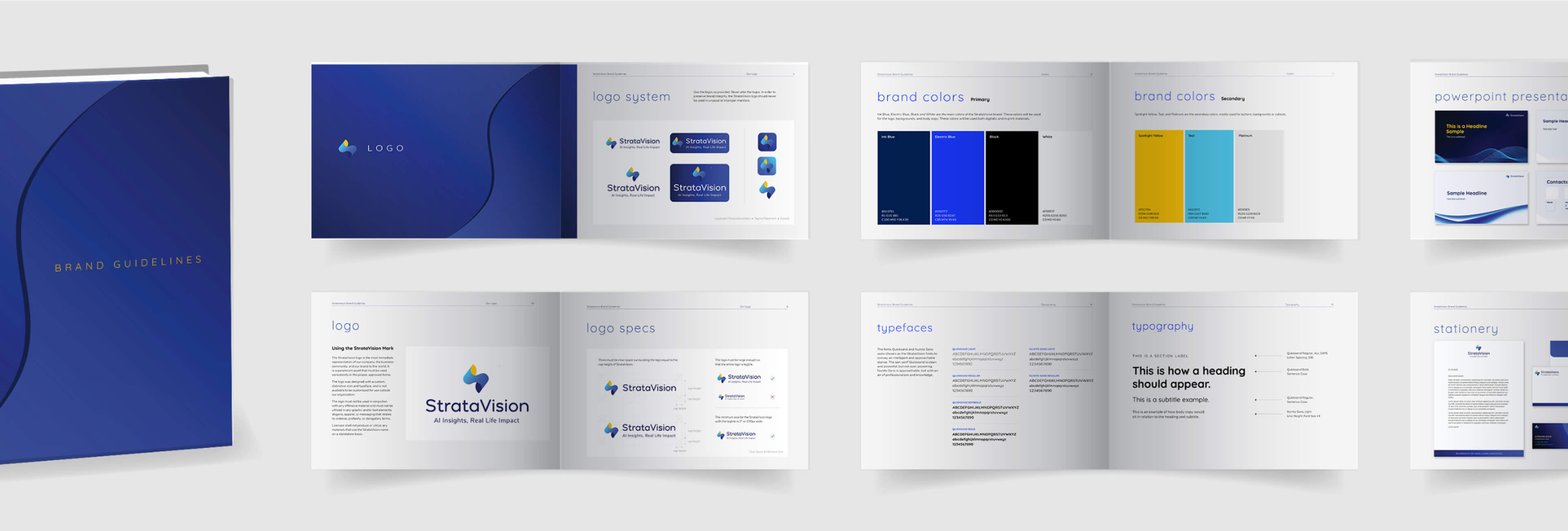 stratavision brand book mockup
